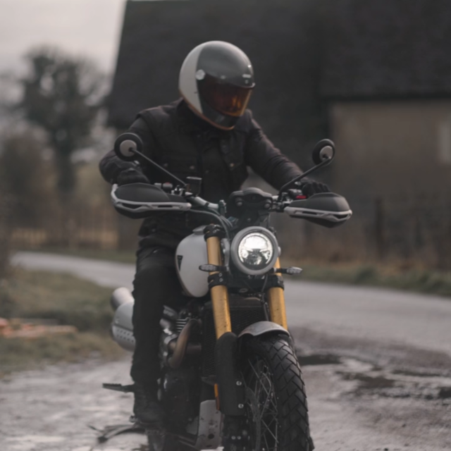 TheBritishBiker riding a Triumph motorcycle
