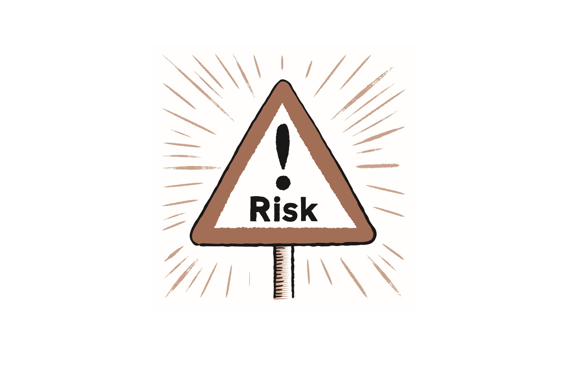 Risk illustration with an exclamation mark